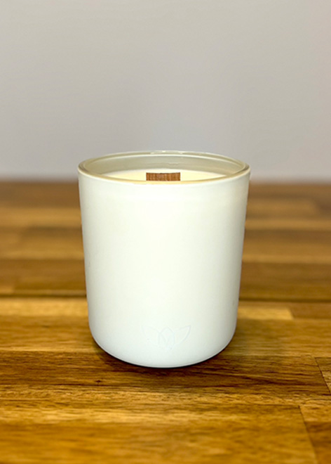 Matte beige candle