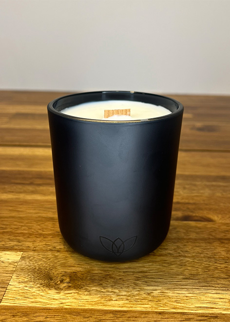 Matte black candle
